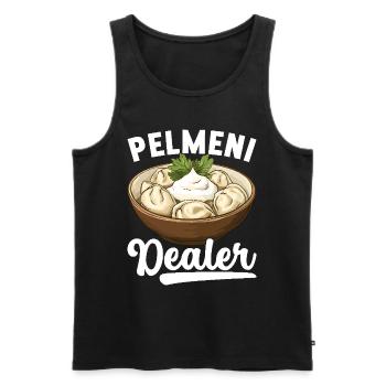 Pelmeni Russische Küche - Männer Premium Bio Tank Top - Schwarz - Vorne - Michal (187cm)