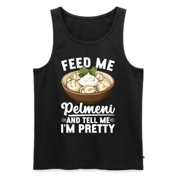 Pelmeni Russische Küche - Männer Premium Bio Tank Top - Schwarz - Vorne - Michal (187cm)