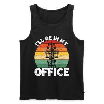 Industrial Climbers Tower Climbers Industrial Climbing - Men's Premium Organic Tank Top - black - Front - AI Model Male 178 light (178cm)