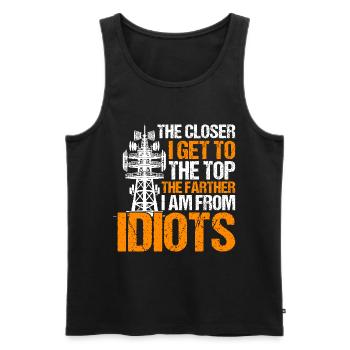Industrial Climbers Tower Climbers Industrial Climbing - Men's Premium Organic Tank Top - black - Front - Michal (187cm)