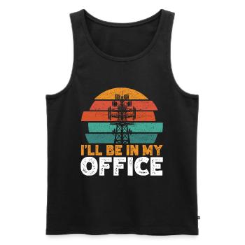 Industrial Climbers Tower Climbers Industrial Climbing - Men's Premium Organic Tank Top - black - Front - AI Model Male 178 light (178cm)