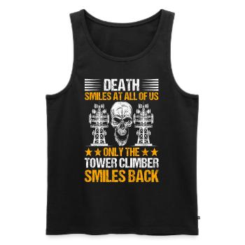 Industriekletterer Tower Climber Industrieklettern - Männer Premium Bio Tank Top - Schwarz - Vorne - Michal (187cm)