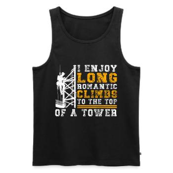 Industriekletterer Tower Climber Industrieklettern - Männer Premium Bio Tank Top - Schwarz - Vorne - AI Model Male 178 light (178cm)