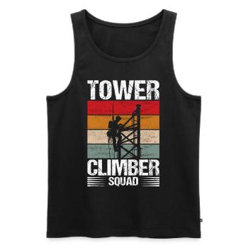 Industriekletterer Tower Climber Industrieklettern - Männer Premium Bio Tank Top - Schwarz - Vorne - AI Model Male 178 light (178cm)