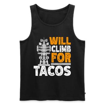 Industriekletterer Tower Climber Industrieklettern - Männer Premium Bio Tank Top - Schwarz - Vorne - AI Model Male 178 light (178cm)