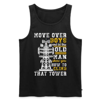 Industriekletterer Tower Climber Industrieklettern - Männer Premium Bio Tank Top - Schwarz - Vorne - AI Model Male 178 light (178cm)