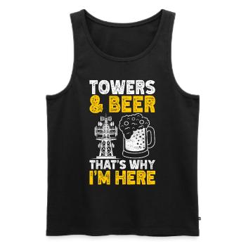 Industriekletterer Tower Climber Industrieklettern - Männer Premium Bio Tank Top - Schwarz - Vorne - AI Model Male 178 light (178cm)