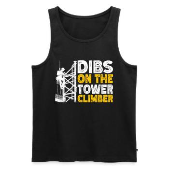 Industriekletterer Tower Climber Industrieklettern - Männer Premium Bio Tank Top - Schwarz - Vorne - AI Model Male 178 light (178cm)