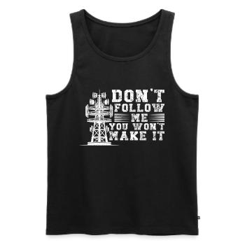 Industrial Climbers Tower Climbers Industrial Climbing - Men's Premium Organic Tank Top - black - Front - AI Model Male 178 light (178cm)