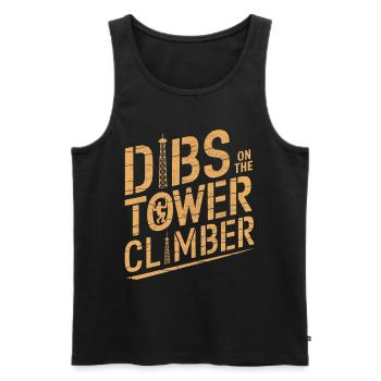 Industrial Climbers Tower Climbers Industrial Climbing - Men's Premium Organic Tank Top - black - Front - AI Model Male 178 light (178cm)