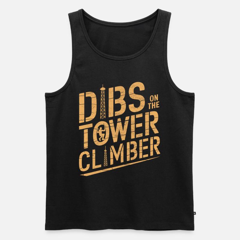 Industriekletterer Tower Climber Industrieklettern - Männer Premium Bio Tank Top - Schwarz