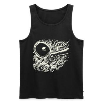 Fiery Table Tennis Racket for Dynamic Games - Men's Premium Organic Tank Top - black - Front - Michal (187cm)