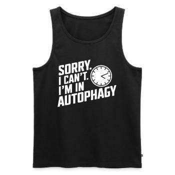 Intermittent fasting Intermittent fasting - Men's Premium Organic Tank Top - black - Front - AI Model Male 178 light (178cm)