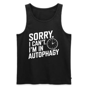 Intermittent fasting Intermittent fasting - Men's Premium Organic Tank Top - black - Front - AI Model Male 178 light (178cm)