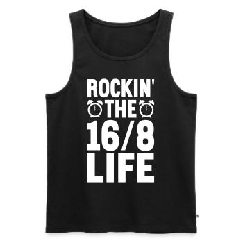 Intermittent fasting Intermittent fasting - Men's Premium Organic Tank Top - black - Front - AI Model Male 178 light (178cm)