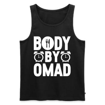 Intermittent fasting Intermittent fasting - Men's Premium Organic Tank Top - black - Front - AI Model Male 178 light (178cm)