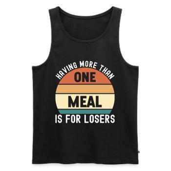 Intermittent fasting Intermittent fasting - Men's Premium Organic Tank Top - black - Front - AI Model Male 178 light (178cm)
