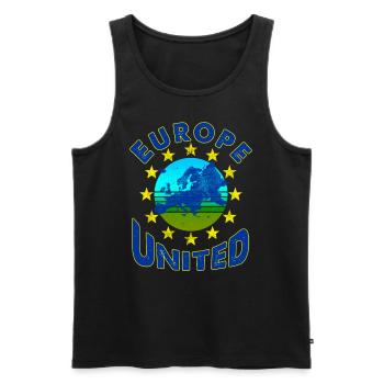 L’Europe unie pour la démocratie et la diversité - Débardeur bio Premium Homme - noir - Devant - Michal (187cm)
