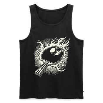 Flaming Table Tennis Racket Table Tennis - Men's Premium Organic Tank Top - black - Front - Michal (187cm)