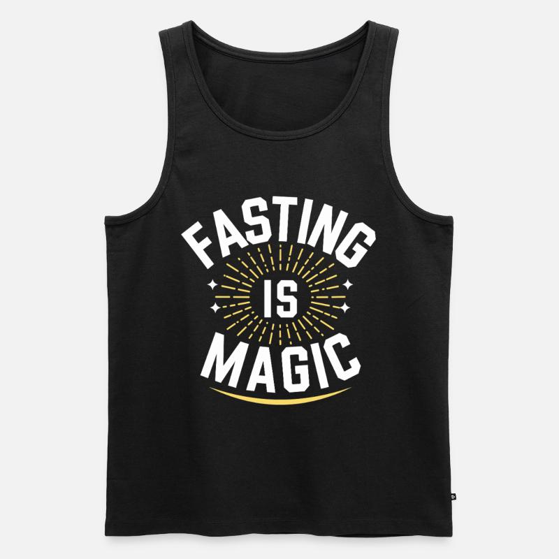 Intermittent fasting Intermittent fasting - Men's Premium Organic Tank Top - black