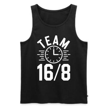 Intermittent fasting Intermittent fasting - Men's Premium Organic Tank Top - black - Front - AI Model Male 178 light (178cm)