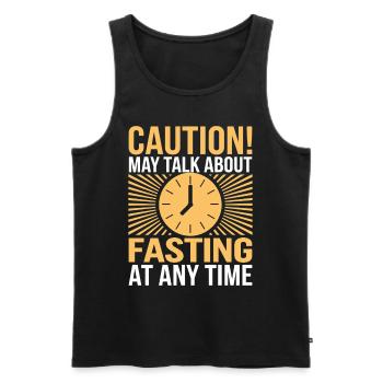 Intervallfasten Intermittierendes Fasten - Männer Premium Bio Tank Top - Schwarz - Vorne - Michal (187cm)