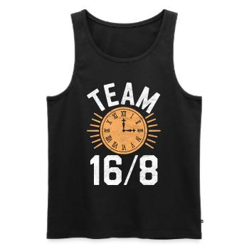 Intermittent fasting Intermittent fasting - Men's Premium Organic Tank Top - black - Front - AI Model Male 178 light (178cm)