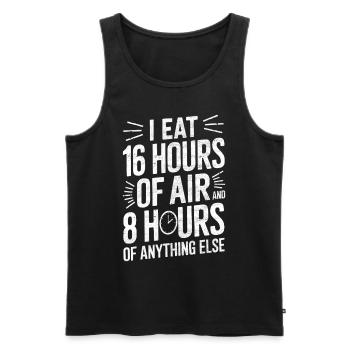 Intermittent fasting Intermittent fasting - Men's Premium Organic Tank Top - black - Front - AI Model Male 178 light (178cm)