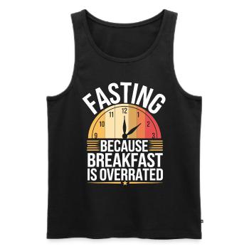 Intermittent fasting Intermittent fasting - Men's Premium Organic Tank Top - black - Front - AI Model Male 178 light (178cm)