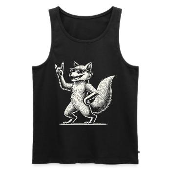 Musique Rock Heavy Metal Festival Fuchs - Débardeur bio Premium Homme - noir - Devant - Michal (187cm)