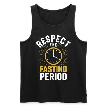 Intermittent fasting Intermittent fasting - Men's Premium Organic Tank Top - black - Front - AI Model Male 178 light (178cm)