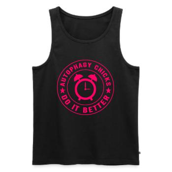 Intervallfasten Intermittierendes Fasten - Männer Premium Bio Tank Top - Schwarz - Vorne - Michal (187cm)