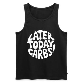 Intermittent fasting Intermittent fasting - Men's Premium Organic Tank Top - black - Front - AI Model Male 178 light (178cm)