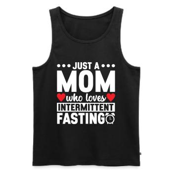 Intervallfasten Intermittierendes Fasten - Männer Premium Bio Tank Top - Schwarz - Vorne - Michal (187cm)