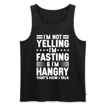 Intermittent fasting Intermittent fasting - Men's Premium Organic Tank Top - black - Front - AI Model Male 178 light (178cm)