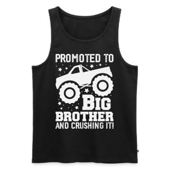 Befördert zu Big Brother Tees, Monster Truck Kids - Männer Premium Bio Tank Top - Schwarz - Vorne - AI Model Male 178 light (178cm)