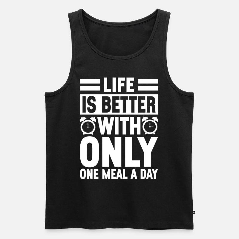 Intermittent fasting Intermittent fasting - Men's Premium Organic Tank Top - black