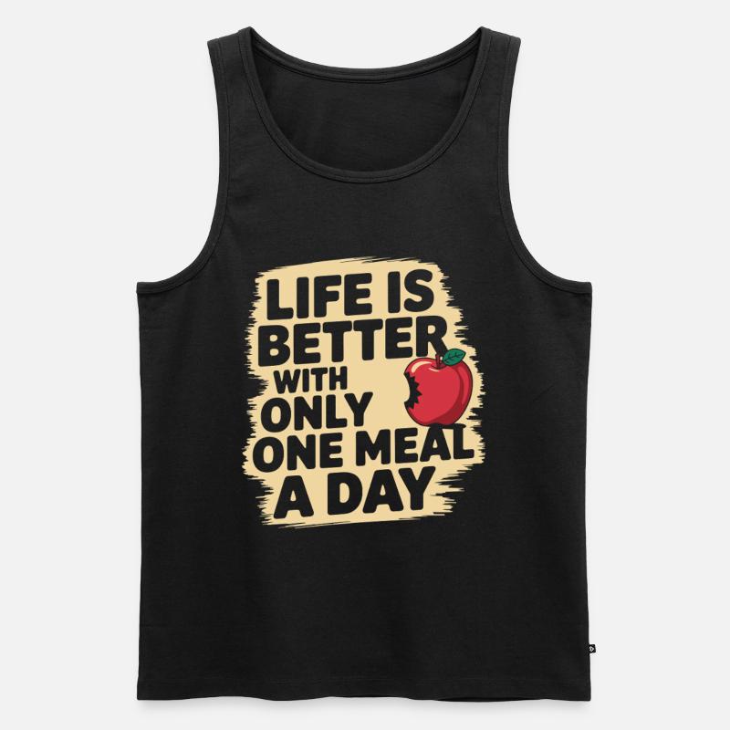 Intermittent fasting Intermittent fasting - Men's Premium Organic Tank Top - black