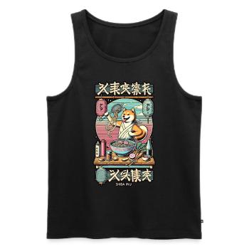 Shiba Hund Ramen Chefkoch Im Ukiyo-E Stil - Männer Premium Bio Tank Top - Schwarz - Vorne - AI Model Male 178 light (178cm)