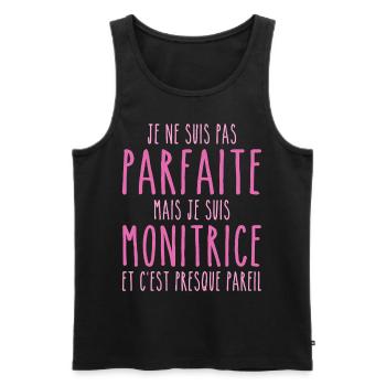 Nicht perfekt, aber ich bin ein Monitor - Männer Premium Bio Tank Top - Schwarz - Vorne - AI Model Male 178 light (178cm)