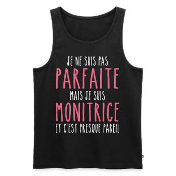 Nicht perfekt, aber ich bin ein Monitor - Männer Premium Bio Tank Top - Schwarz - Vorne - AI Model Male 178 light (178cm)