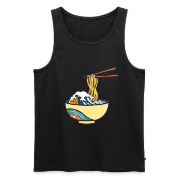 Japanese Ramen Ukiyo-E Retro Aesthetic - Men's Premium Organic Tank Top - black - Front - Michal (187cm)