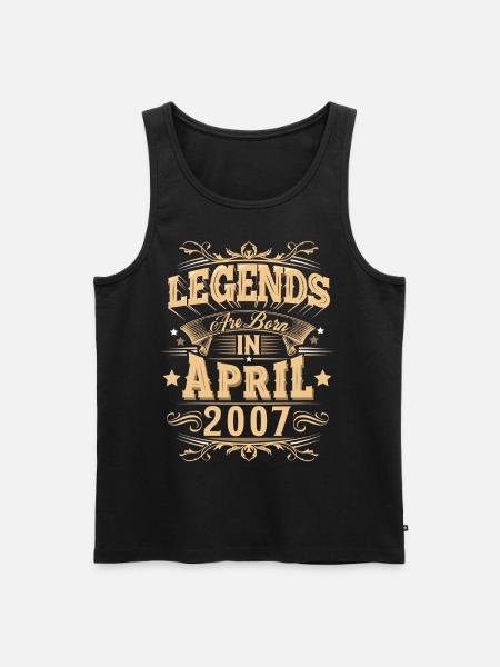 April 2007 Birthday Legend - Men's Premium Organic Tank Top - black