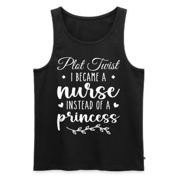 Nurse Not Princess Funny Nurse for Women, Girls - Débardeur bio Premium Homme - noir - Devant - Michal (187cm)
