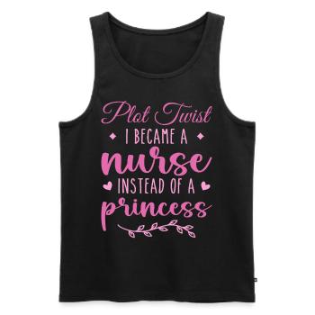 Nurse Not Princess Funny Nurse for Women, Girls - Débardeur bio Premium Homme - noir - Devant - Michal (187cm)