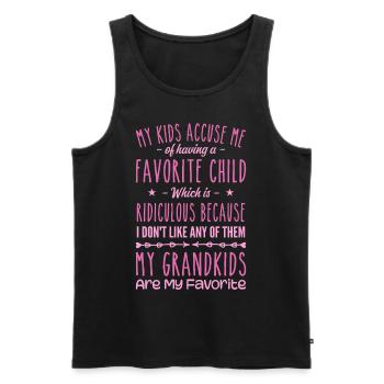 My Grandkids Are My Favorite Grandmother Grandma - Men's Premium Organic Tank Top - black - Front - AI Model Male 178 light (178cm)