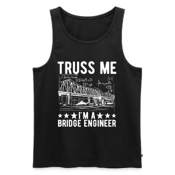 Bridge Engineer Bridge Construction - Men's Premium Organic Tank Top - black - Front - AI Model Male 178 light (178cm)