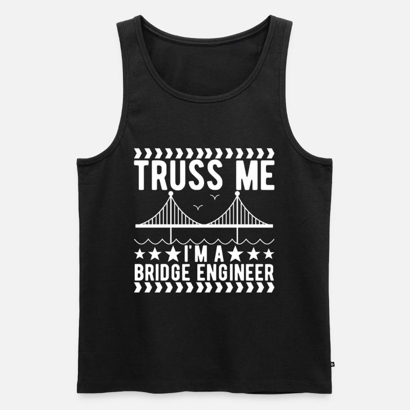 Bridge Engineer Bridge Construction - Men's Premium Organic Tank Top - black