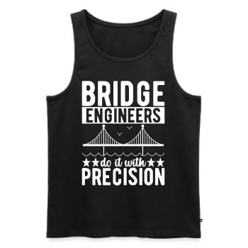 Ingénieur des ponts Construction de ponts - Débardeur bio Premium Homme - noir - Devant - AI Model Male 178 light (178cm)