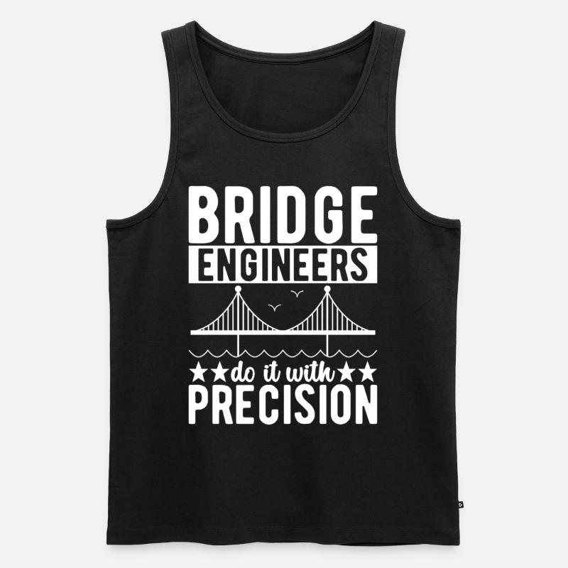 Bridge Engineer Bridge Construction - Men's Premium Organic Tank Top - black